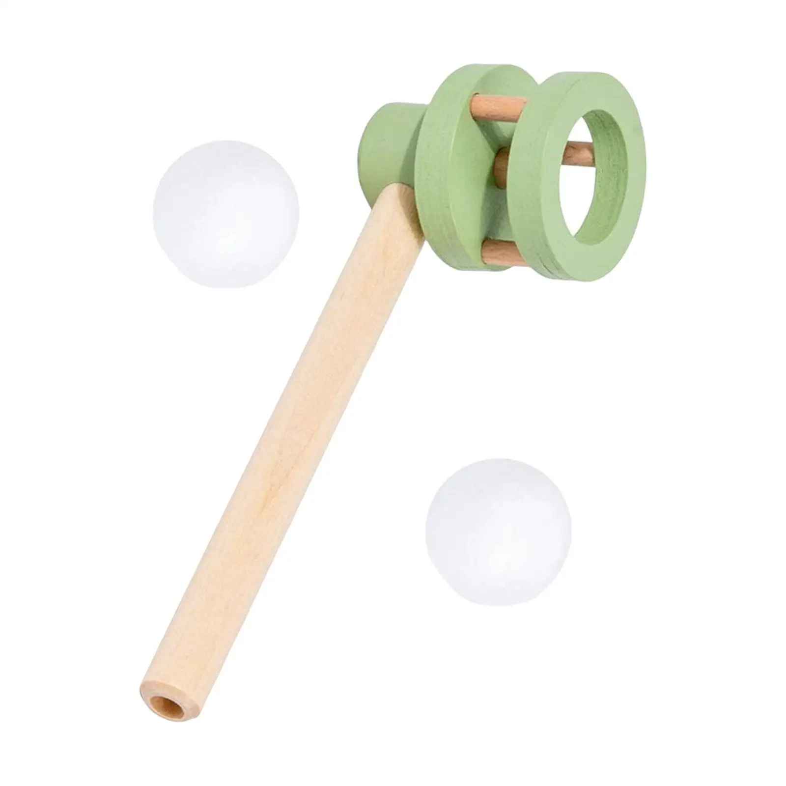 Juego de bolas de tubo de soplado flotante, juguetes de soplado de madera, juego de objetivo educativo para niños, niños y niñas