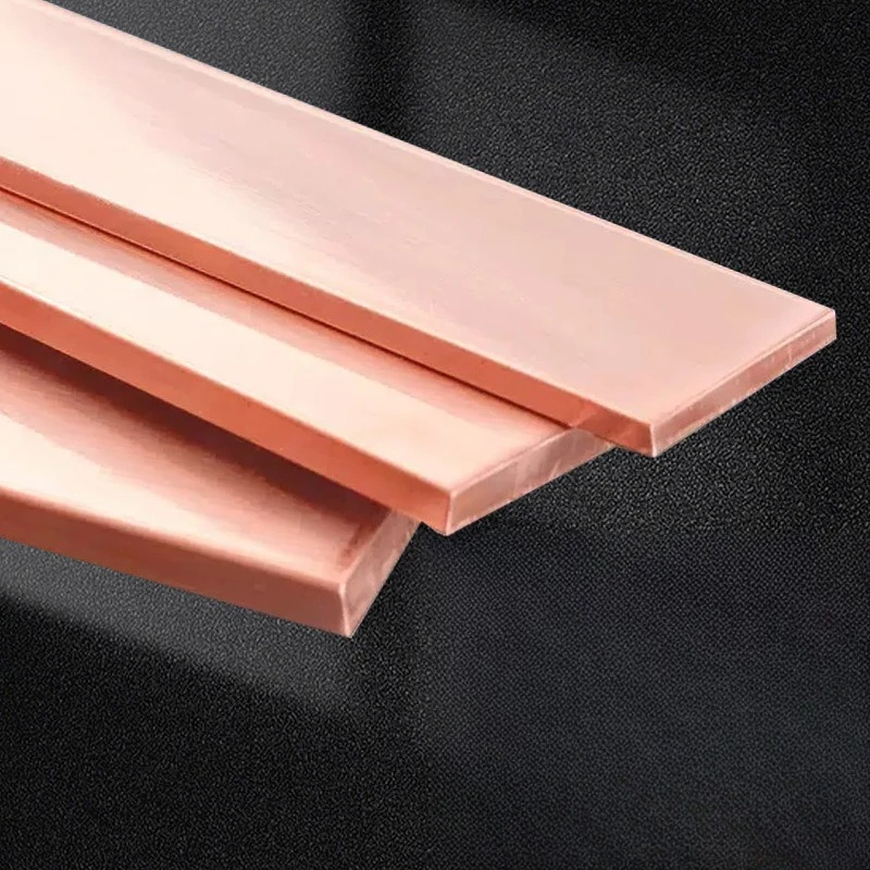 T2 Red Copper Flat Bar Strip 0 05 10mm Pure Copper Foil Solid Metal Sheet 15 20 25mm Width Conductive Busbar