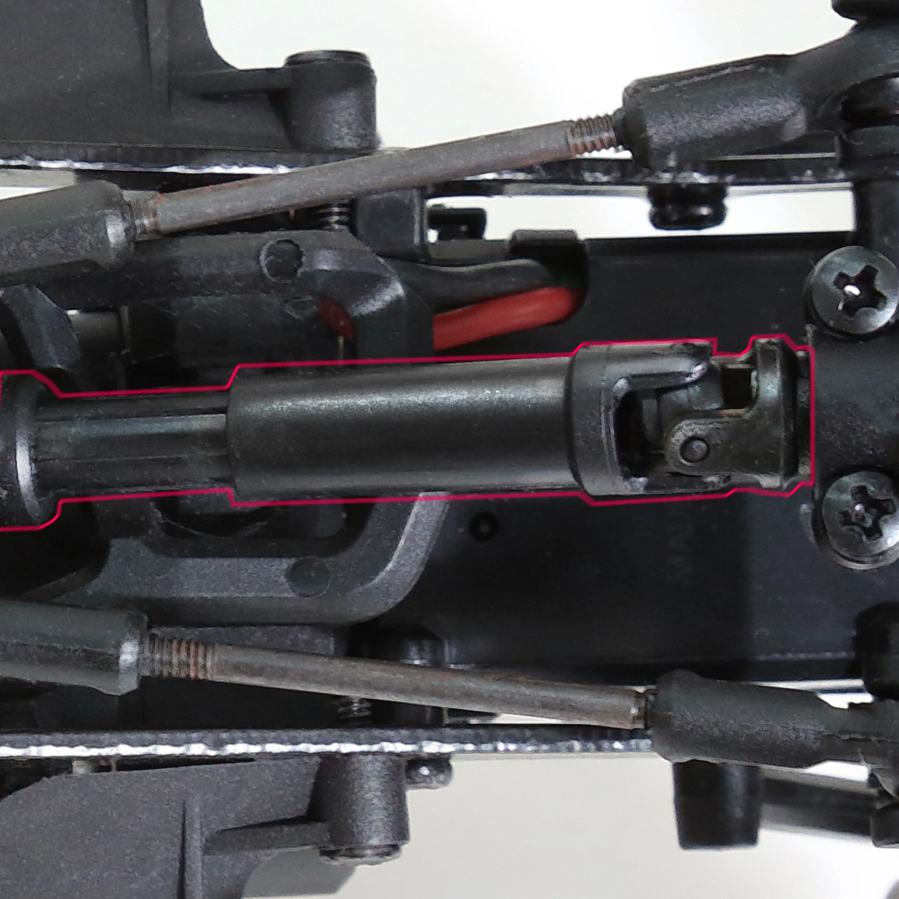 RED SPIDER 2Pcs Steel Transmission Drive Shaft for Axial SCX24 Chevrolet Wrangler Bronco 1/24 RC Crawler Car Truck Model Parts