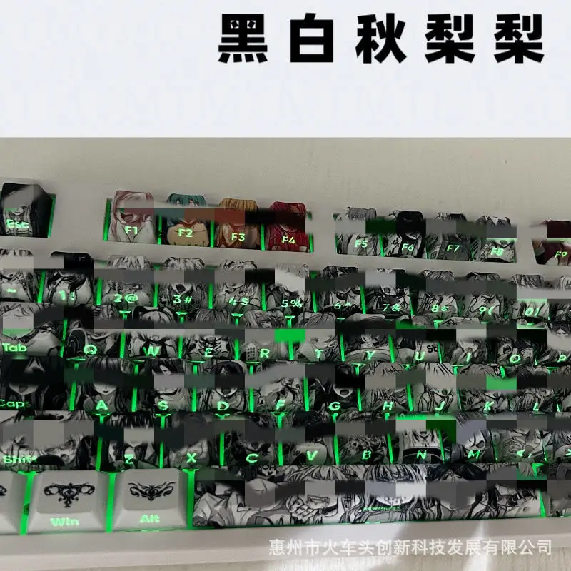 Pbt Dye Sublimation Keycap Set Mechanical Keyboards Oem Height Xda Anime Theme Keycaps Side Or Top Light Through Option To Key