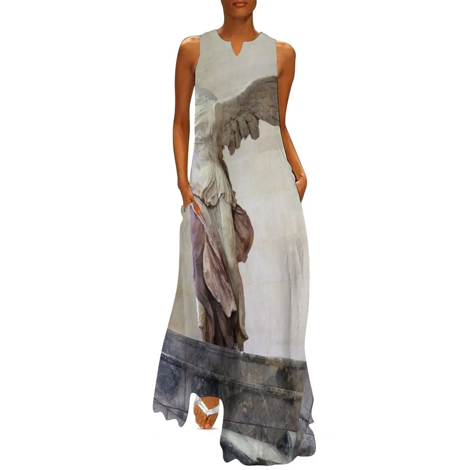 

Victory of Samothrace 02 Hued Long Dress Women's summer dress womens dress summer women 2025