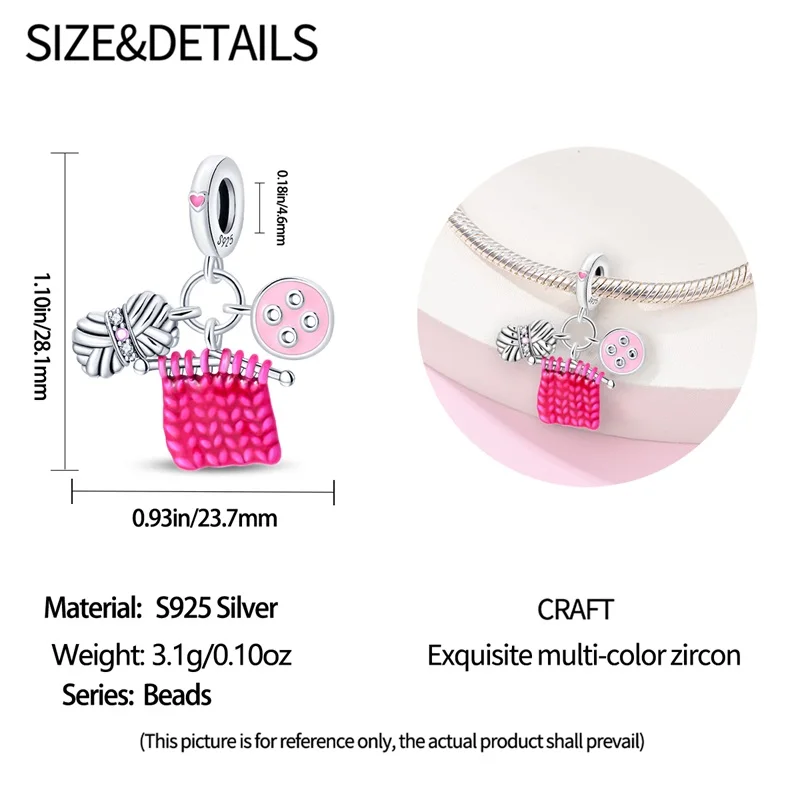 Original 100% Genuine 925 Sterling Silver Costume Master Pendant Fit Pan Bracelet DIY Charm For Women Jewelry Fashion Gift