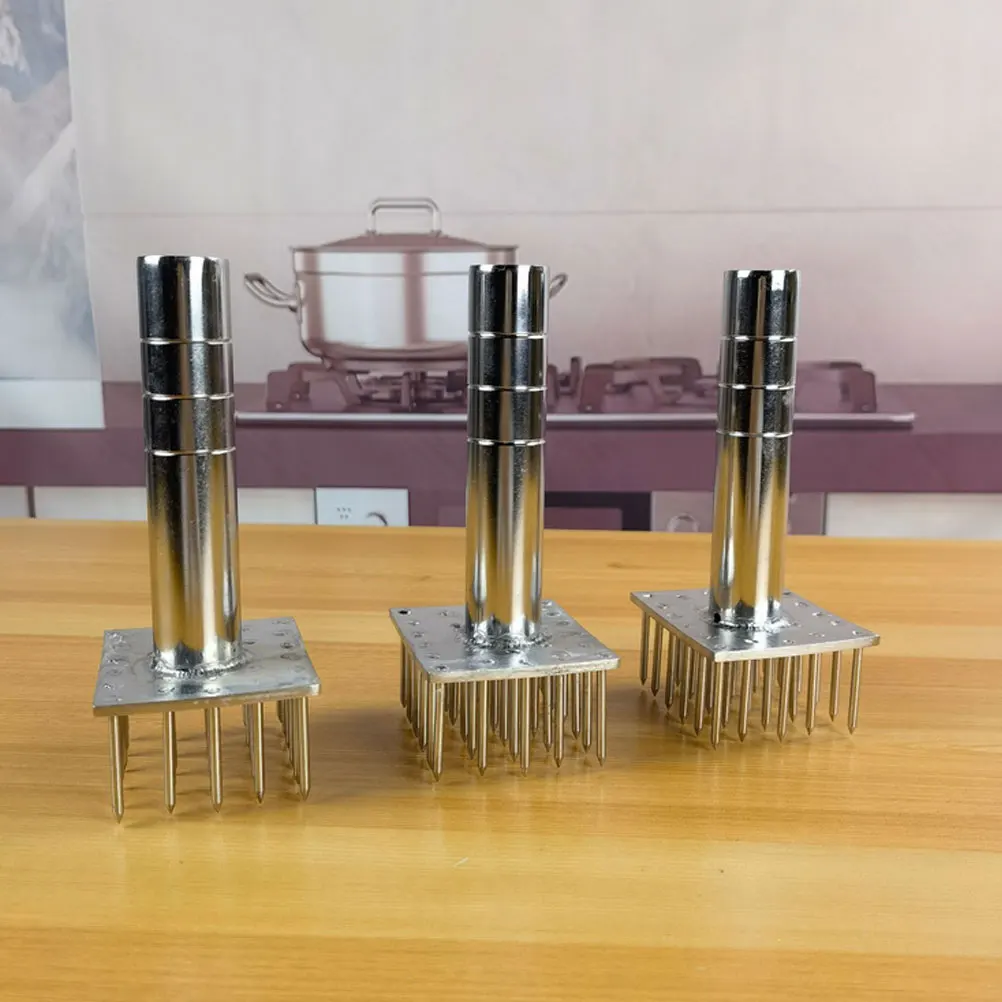 

Stainless Steel Pigskin Insert Kitchen Steak Tenderizer Ergonomic Handle Beef Mallet Meat Loosening Tool Pork Tenderizing