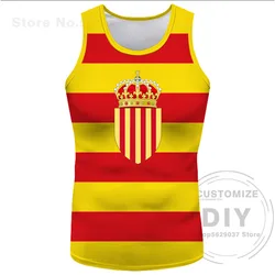 Catalonia Vest Free Custom Made Name Barcelona Tank Top Print Text Word Girona Tarragona Lleida Manresa Spanish Sleeveless Shirt