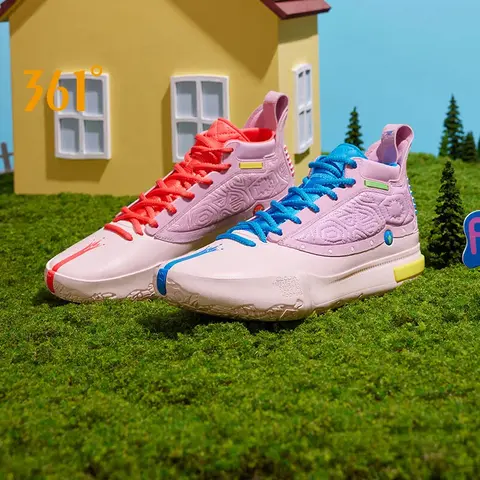 361 Derece Joker 1 erkek Basketbol Ayakkabıları Yüksek top Nefes Şok Emici kaymaz Aşınmaya dayanıklı Erkek Spor Ayakkabı 672511104 F