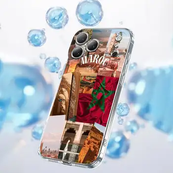 Průhledný kryt na telefon s marockou vlajkou a cestovním pasem pro iPhone 17, 16, 15, 14, 13, 12, 11 Plus, Pro, Max, Plus, E, SE4, Air, Mini. 8 nejlepší prodej Pouzdro na iPhone Maroko - №3
