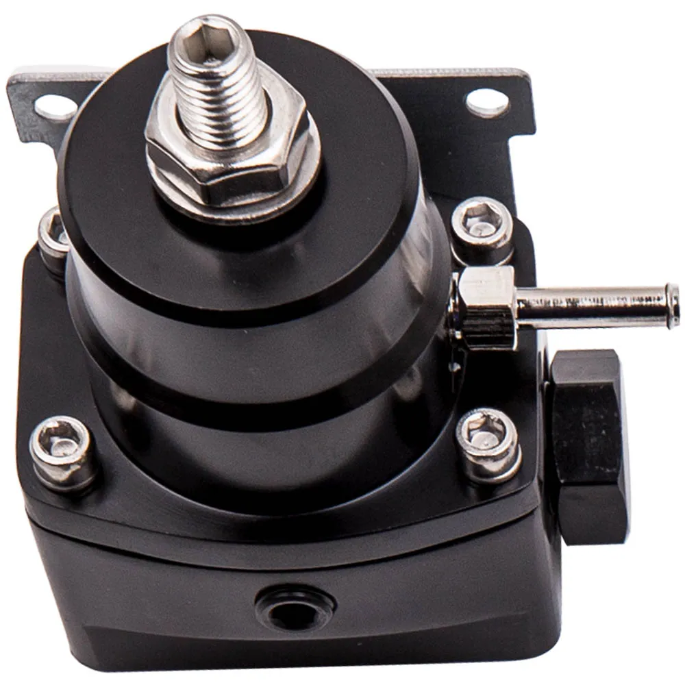 Kit regolatore pressione carburante regolabile con calibro 100 PSI Raccordo AN6 Nero Nuovo