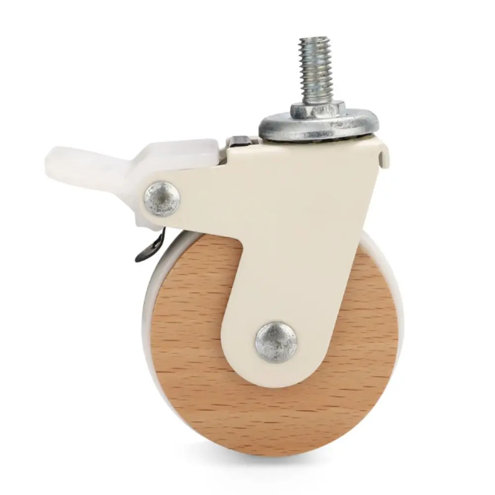Storage Solid Wood Decoration Screw Caster Wheels Lightweight Total Capacity 200lbs PU Wheels Threaded Rod Furniture