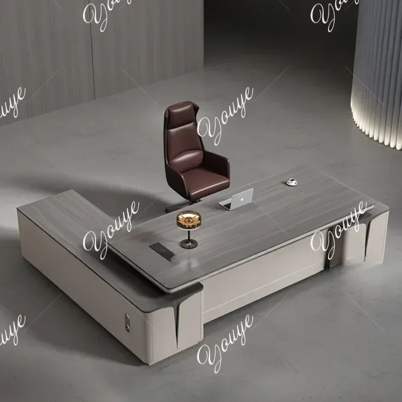 

N49 J Corner Luxury Office Desk Drawer Bedroom Household Writing Executive Office Desk Computer Storage Mesa Ordenador Furniture