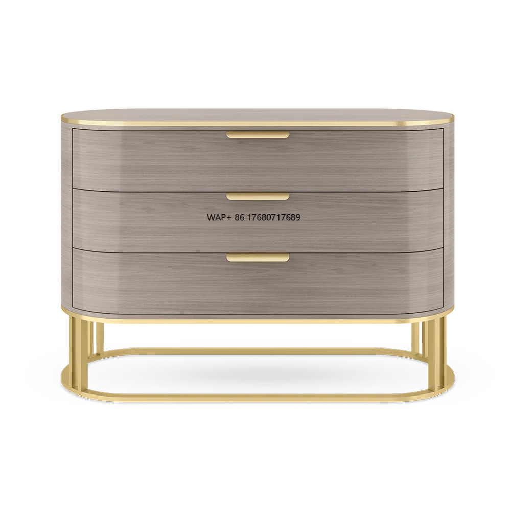 Top Quality Bedroom Furniture Luxury Stainless Steel Design Bed Side Table Modern Luxury Tea Table End Table for Hotel Villa