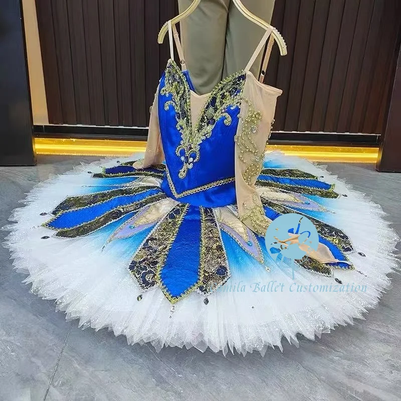 New high-end custom bluebird pirate pharaoh's daughter variation ballet performance competition TUTU skirt for adults and child