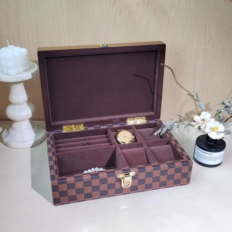 

Большой вместительный органайзер для ювелирных изделий, ретро-витрина для ювелирных изделий, бытовые коробки для хранения ожерелья, защитные чехлы для браслетов