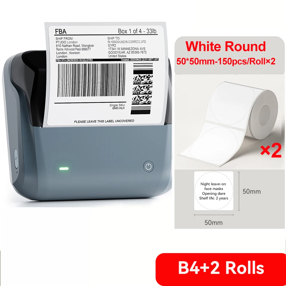 Niimbot B4 Thermische Labelprinter Groot Formaat 20-110mm Printbreedte Label Sticker Machine Verzendlabel Zakelijk Kantoorgebruik