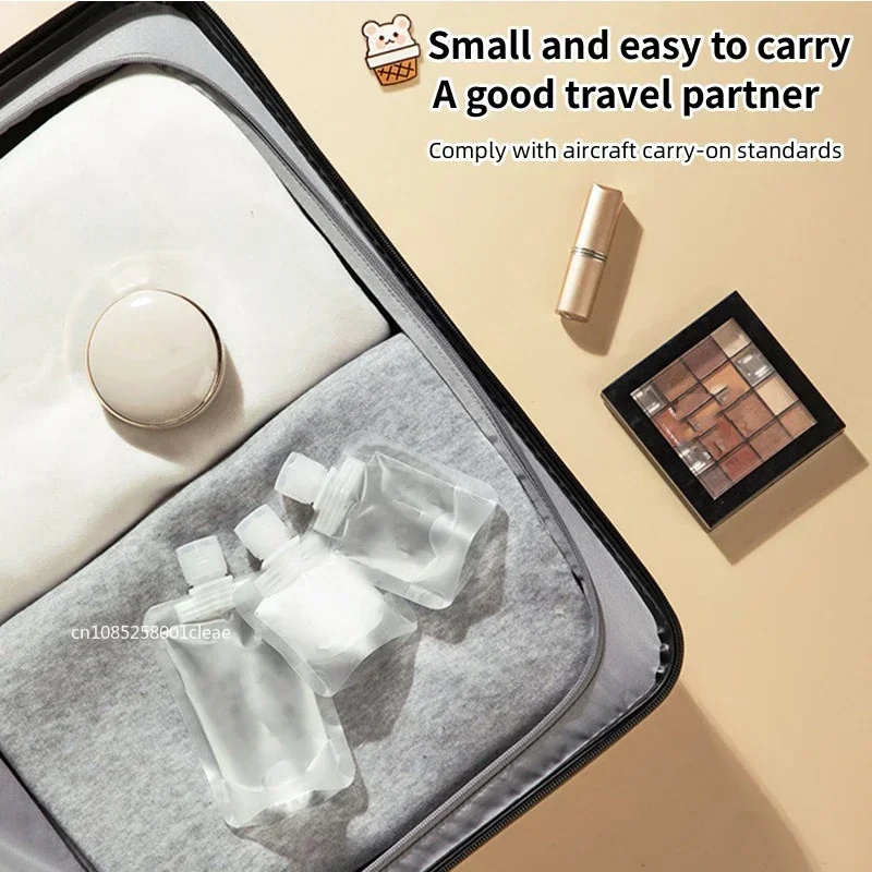 30/50/100ml Refillable Packaging Bags Travel Essentials Lotion Cosmetics Shampoo Shower Gel Portable Bags Makeup Fluid Bottles