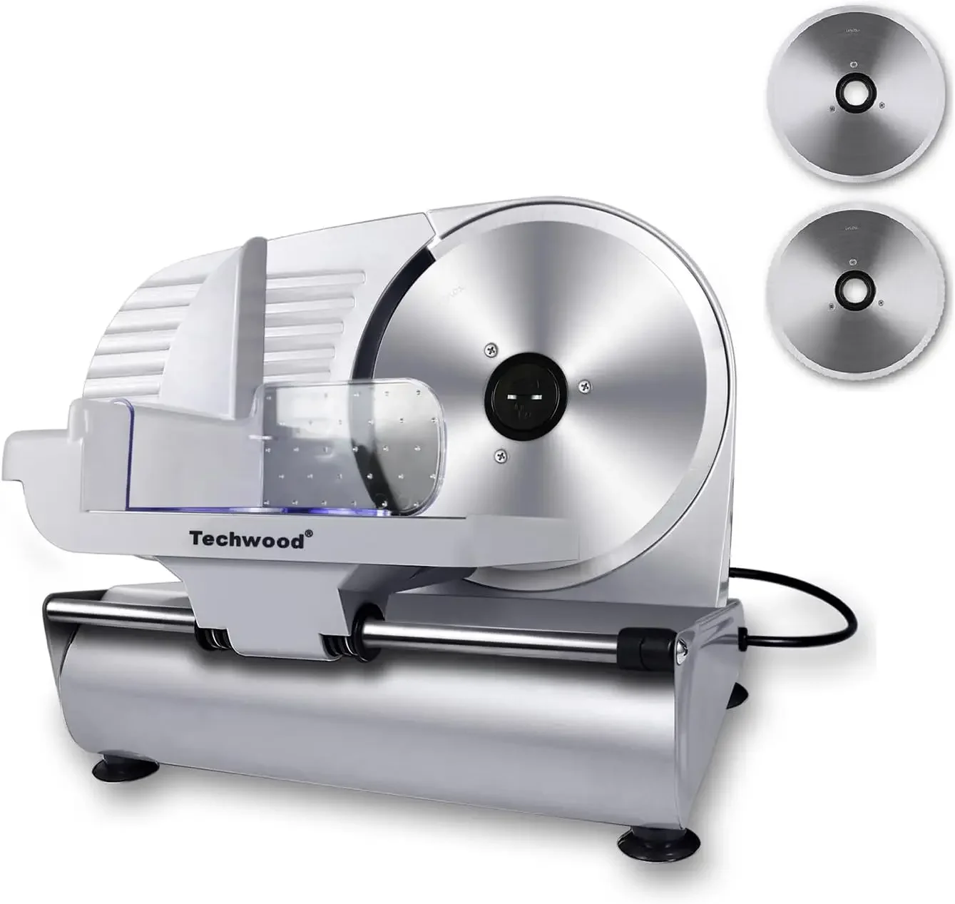 Electric Meat Slicer, 200W Electric Deli Food Slicer with 9” Removable Stainless Steel Blade & Adjustable Thickness Dia