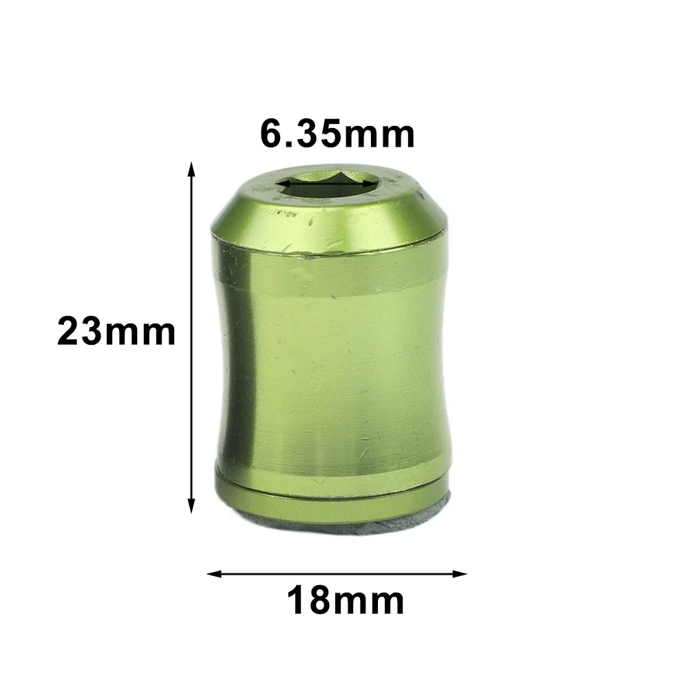 1 Pcs Aluminum Alloy Magnetizer For 6.35mm Hex Tools Providing Dual Magnet Functionality Without External Power