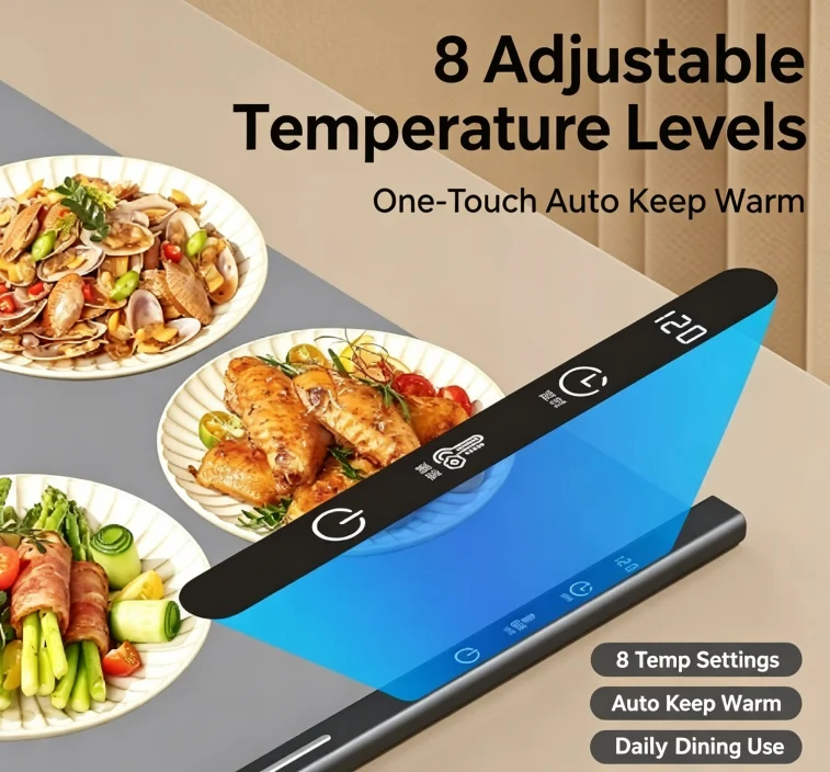 แผ่นรองอุ่นอาหารซิลิโคนแบบพับไ - Portable Food Warmer บทวิจารณ์และราคา