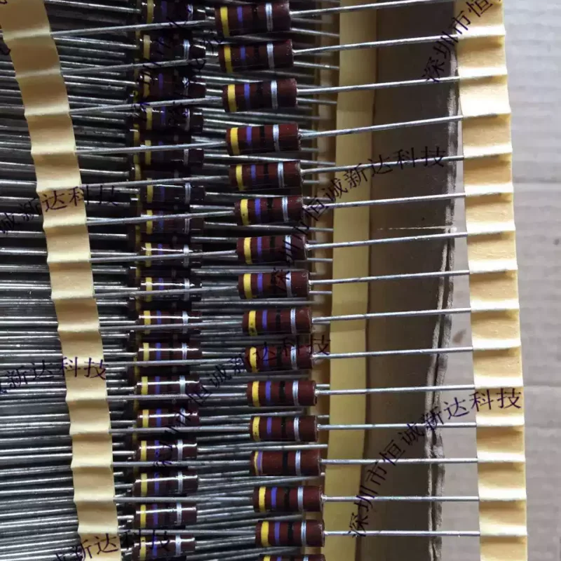 Solid core resistor aging resistor AB color ring resistor rubber wood resistor 0.5W full series specifications