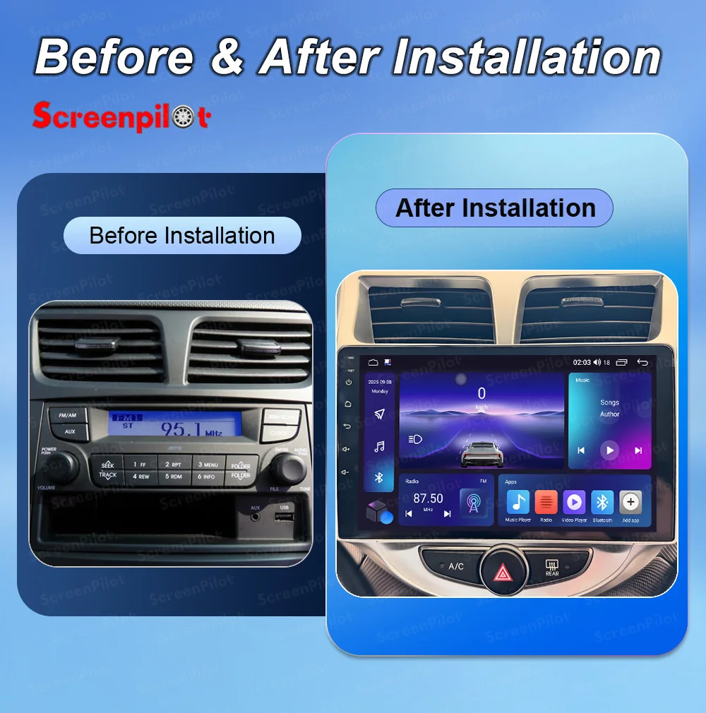 Android 16 For Hyundai Solaris Verna Accent 1 2010 - 2016 Car Radio Stereo Head Unit CarPlay Auto radio Touch Screen Wifi 8 Core