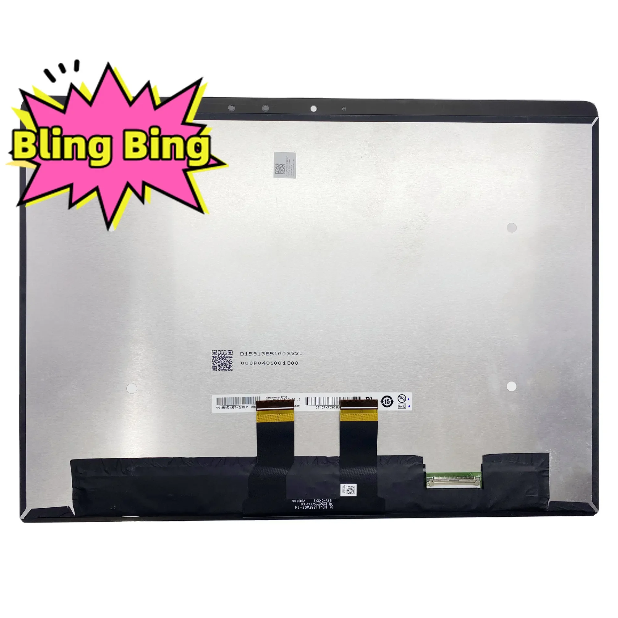 B135QAN01.1 For HP HD-L135FA02-14 With No-Frame Digitizer 13.5''inch Laptop LCD Touch Screen Assembly