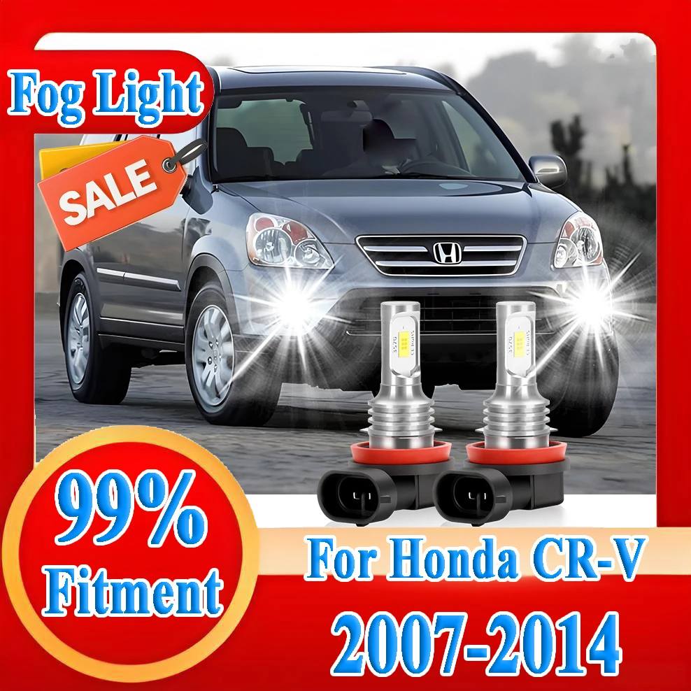 

2 шт. H11 светодиодная противотуманная фара 6000K белые чипы CSP супер яркая для Honda CR-V 2007-2012 2013 2014 Plug and Play автомобильный свет