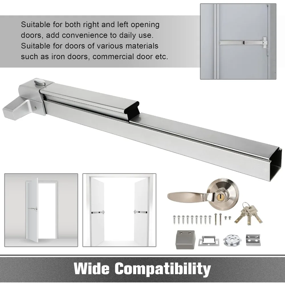 جهاز خروج الذعر من الألومنيوم شريط الذعر في حالات الطوارئ لأجهزة باب الخروج #5