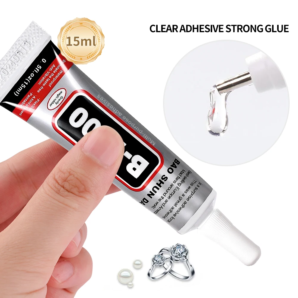 

1pc 15ML Tranparent Nail Art Rhinestone Glue For Sticky Crystal Gem Jewelry Diamond Super Adhesive False Nail Tips Extension Gel