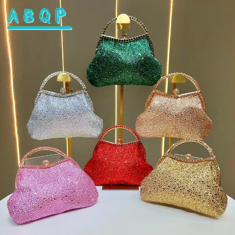 Evening Women's Bag Luxury Brand Diamond-encrusted Sparkling Dinner Party Handbag Diamond-encrusted Shoulder Crossbody Bag