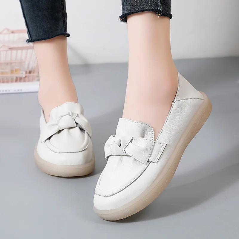 

Women Shoes Flats Leather Sneakers Women 2022 Comfortable Female Casual Walking Footwear Fashion Large Size Loafers Shoes Women