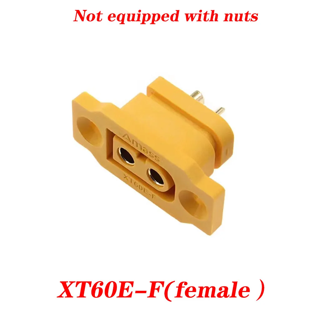 50pcs XT60E-M/F XT60E XT60 Brass Gold Plated Male Plug Screws Mountable Connector for Racing FpV/ Multicopter Fixed Board DIY