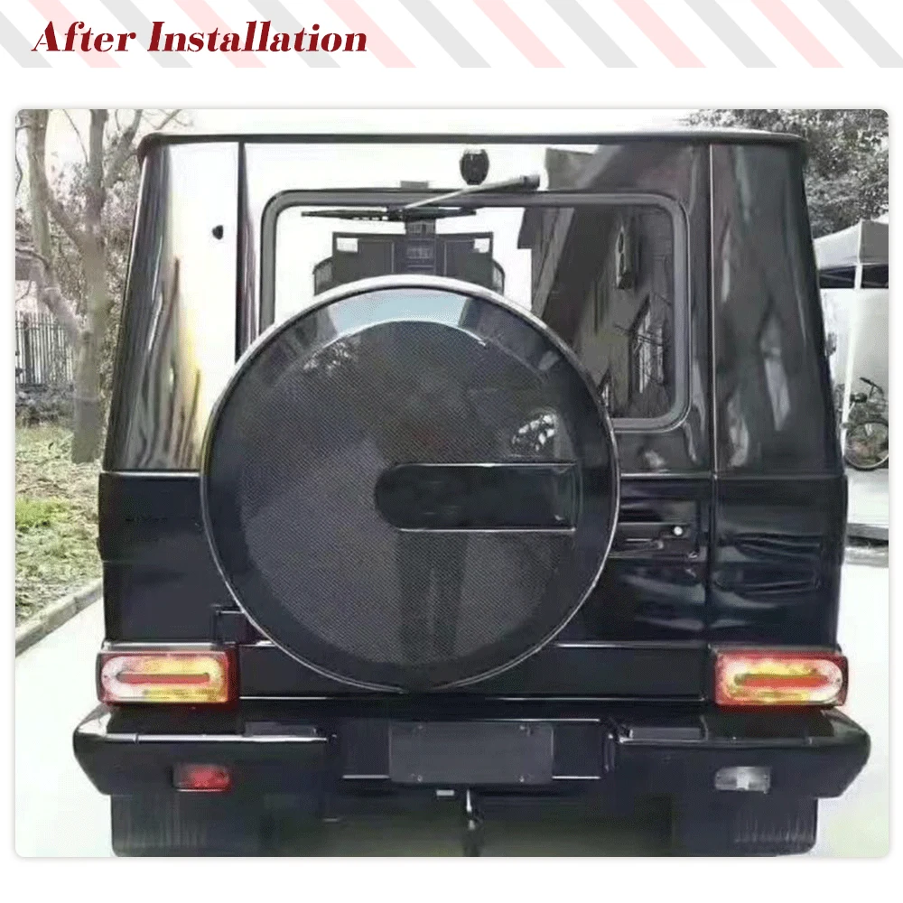 Car Spare Wheel Tire Cover For Mercedes Benz G-Class W463 W464 G500 G550 G63 AMG Tire Protective Cover Dry Carbon Fiber