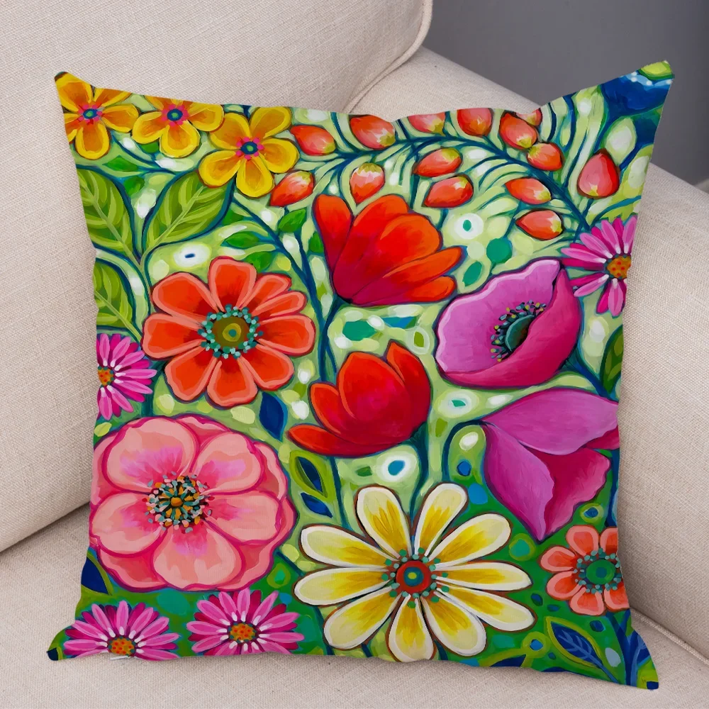 Federa per fiori ad aquerello nordico morbida decorazione em peluche fodera per cuscino peatobini federa per cuscino
