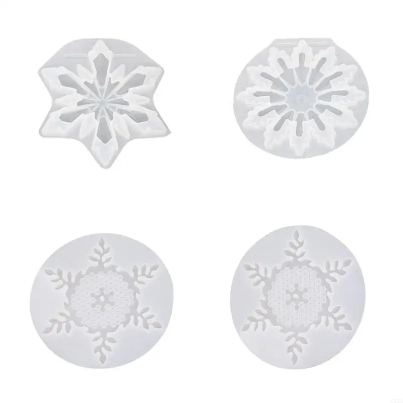 

Christmas Tree Ornament Mould Epoxy Resin Snowflake Hanging Pendant Mould Nonstick Silicone Mold for Jewelry Making C71A