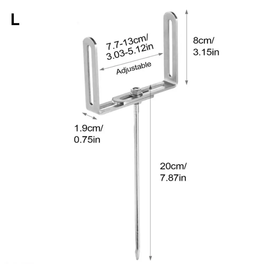 Iron Downpipe Bracket Adjustable Downpipe For Rainwater System Secure Downpipe Holder Adjustable Width 7.7-13cm