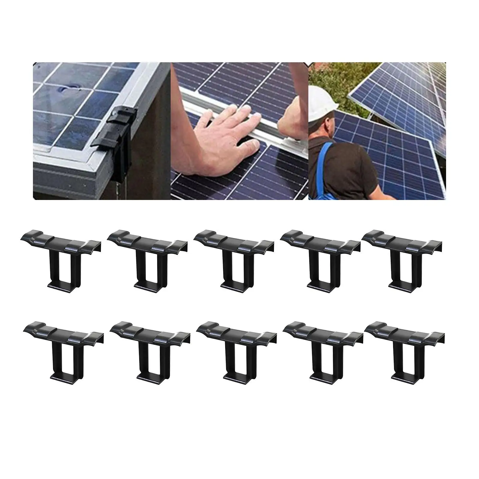 Photovoltaic Panel Water Drain Clips Plastic Mud Clamp Auto Removal Solar Panel Cleaning Parts for Outdoor PV Systems