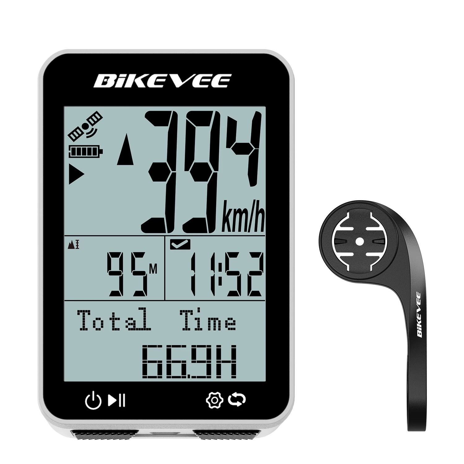 

Black White Shell Wireless Bike Computer 9 Languages Waterproof GPS Bicycle Speedometer Odometer Stopwatch Cycling Accessories