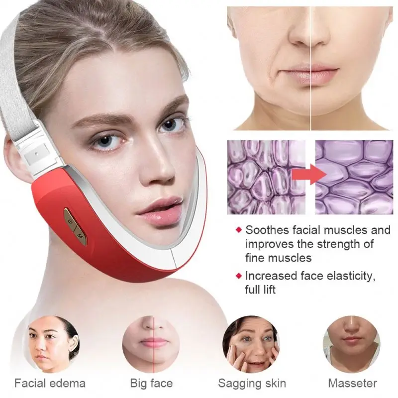 الاستخدام المنزلي معدات التجميل المضادة للتجاعيد الوجه أنحل الخامس خط الوجه قناع النوم حزام الذقن رفع قناع الوجه جهاز #3