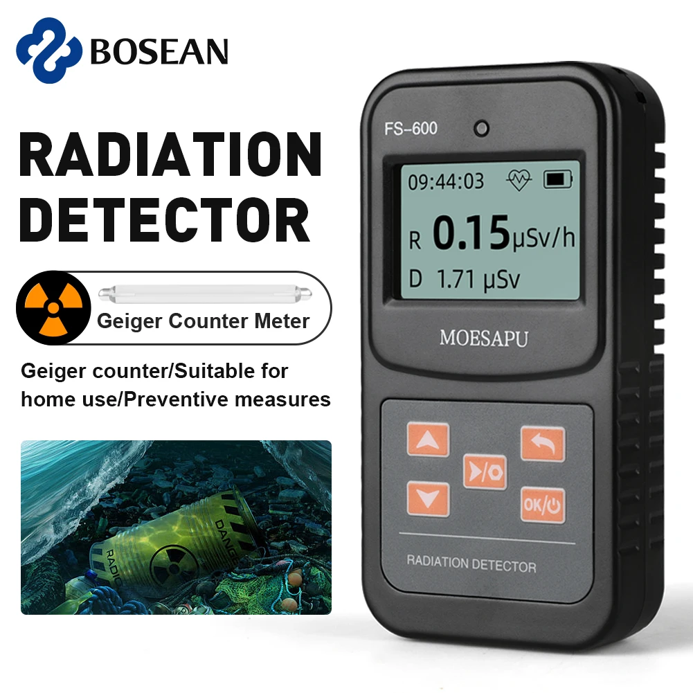 Bosean Geiger counter Nuclear Radiation Detector X-ray Beta Gamma Detector Geiger Radioactivity detector Nuclear Wastewater