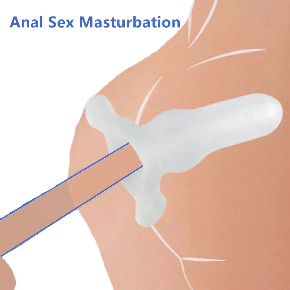 Soft Silicone Anal Trainer Sex Toys Anal Tunnel Butt Plug Prostate Massager Hollow Anal Plug Male Penis Dildo Adult Sex Toy 18+