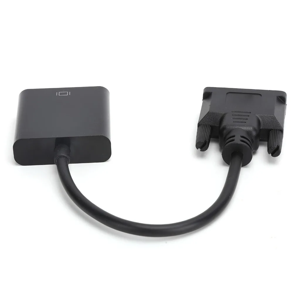 DVI 24+1 to VGA DVI Male to VGA Female Adapter Plug and Play Active DVI Adapter Conversion Cable for Desktop Tablet Computer