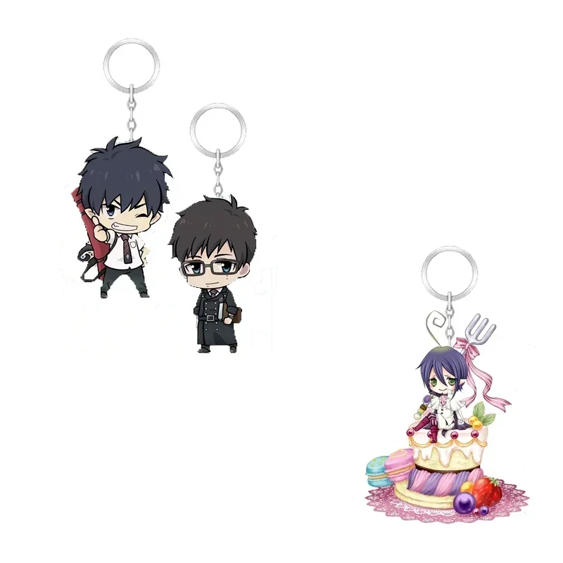 Anime Keychain Okumura Rin Okumura Yukio Acrylic Keyring Strap Figure Hanging Accessories 6cm