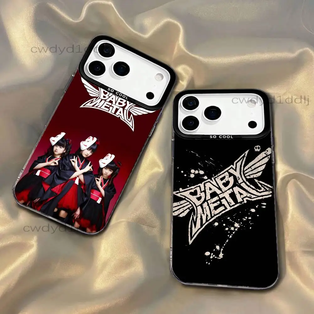 

B-Babymetal Rock METAL FORTH For iPhone 17,16,15,14,13,12,X,8,Pro,Max,Plus,SE4,Air,Mini Black IMD Matte Case