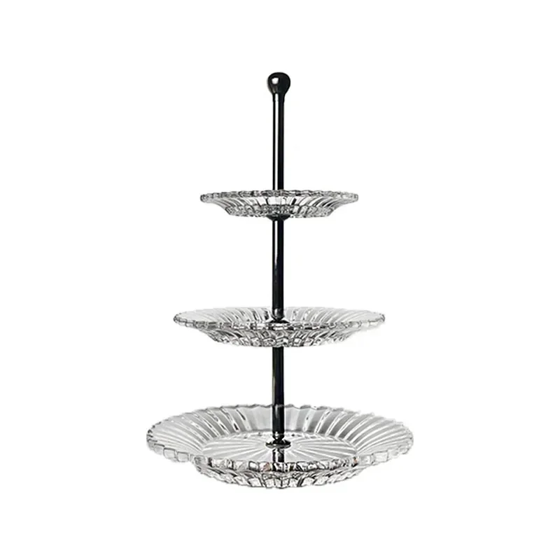 

Three-layer cake snack rack, crystal French Thousand Nights restaurant, warm atmosphere, high-end gift tray rack