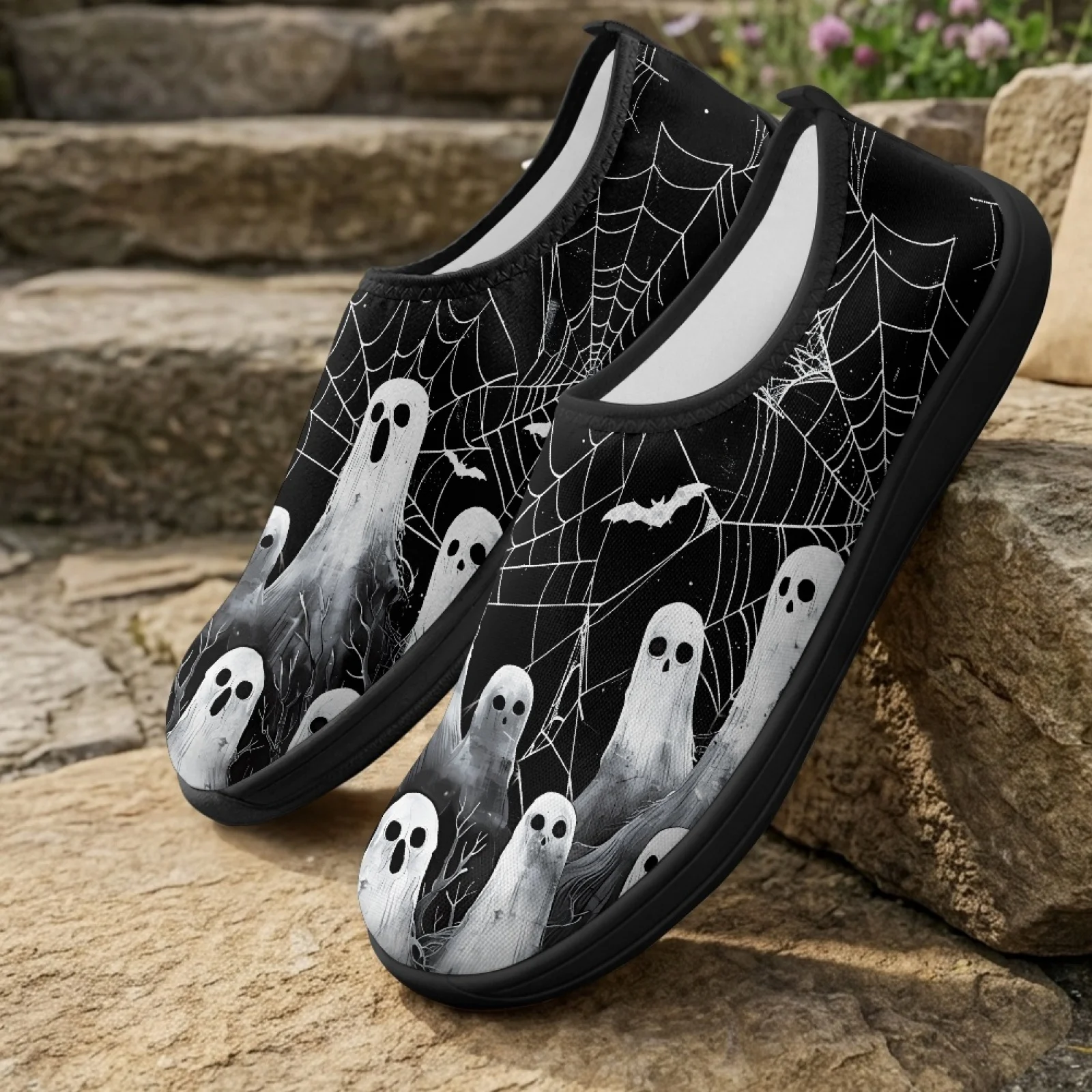 PENSTROLL Ghosts All Season Lightweight Athletic Shoes for Men Polyester & EVA Walking Sneakers Zero Drop Shoes