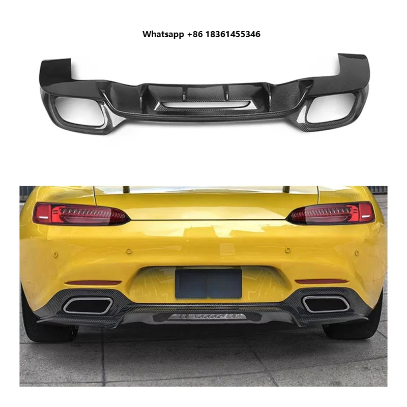 For GT GTS C190 Ver2High Quality Best SellingHigh Quality Carbon Fiber Material Body Kit Rear Bumper Lip Diffuser Spoiler Sp