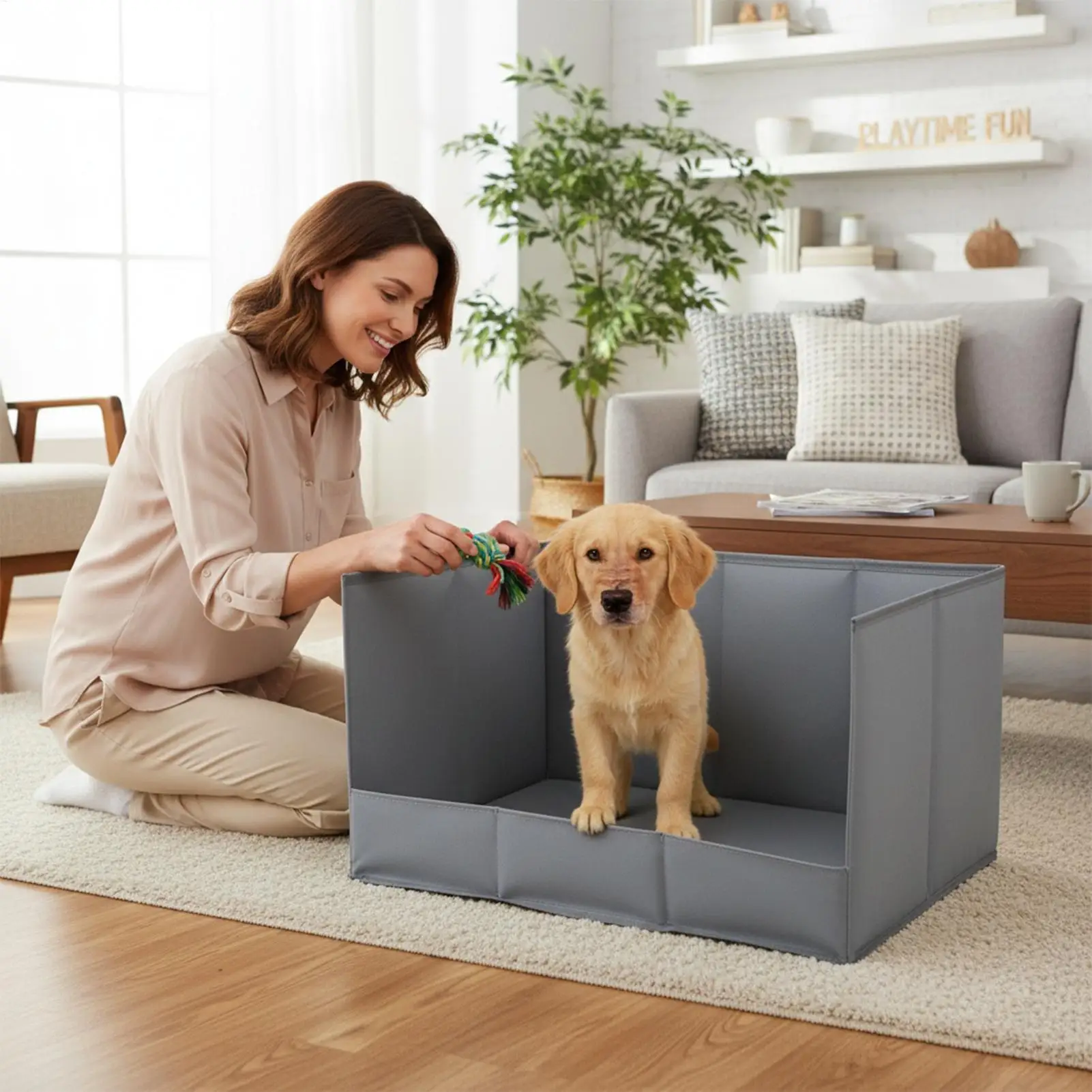 Dog Potty Tray High Walls Toilet Pet Supplies Puppy Potty Tray Dog Bathroom For Home Apartment Living Room Outdoor Balcony Porch