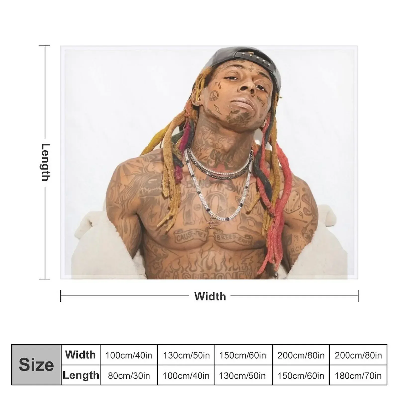 cool wayne tattoos Throw Blanket Luxury St Personalized Gift Thermal Plaid on the sofa Blankets