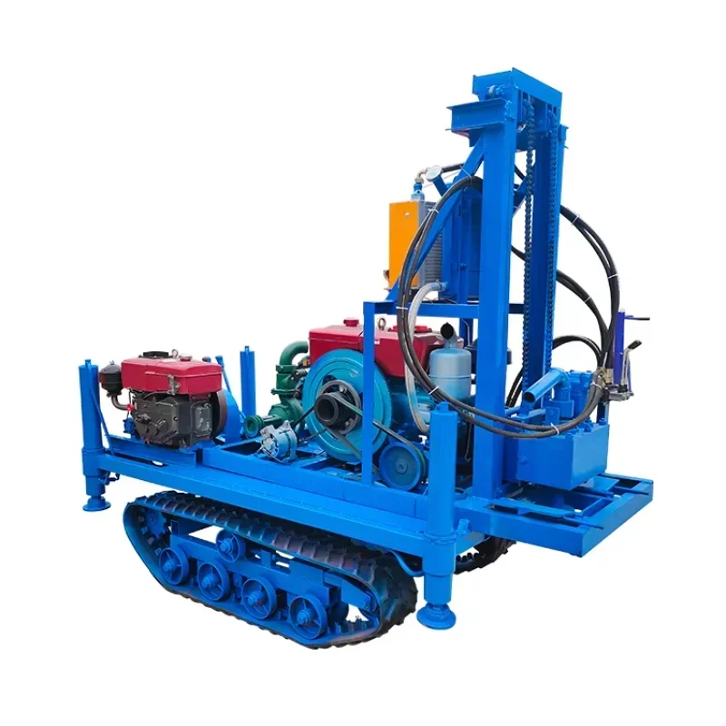 Borehole Water Well Drill Rig Portable 150M Deep Drilling Machine High Efficiency Perforadora Para Pozo De Agua De 200 Metros