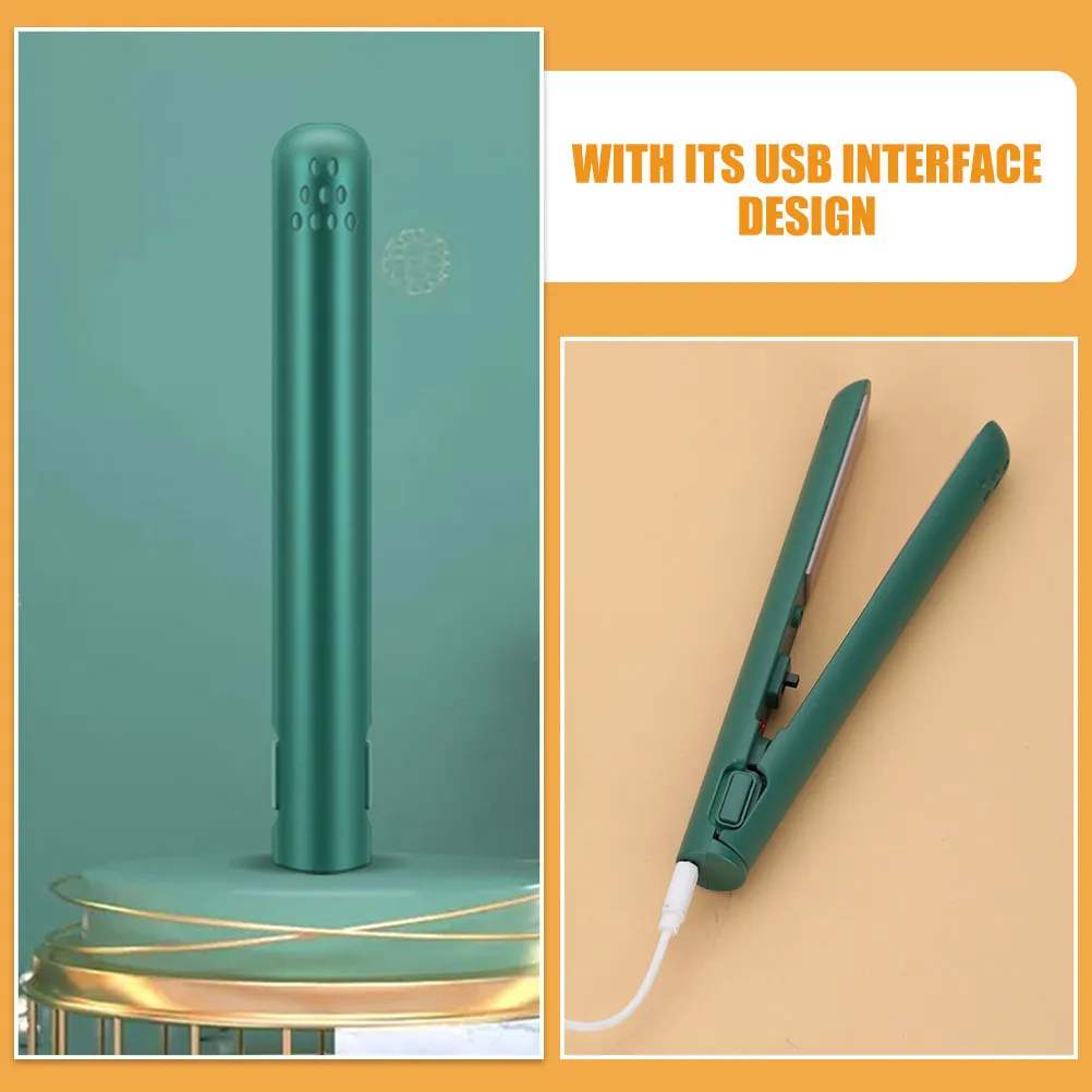 

USB-заряжаемая плойка и выпрямитель для волос, портативный дорожный утюжок для женщин, быстрый нагрев, легкий инструмент для укладки