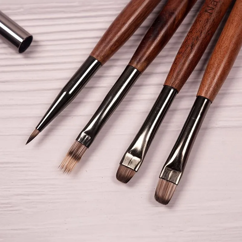 แปรงเพ้นท์เล็บสองหัว 1/4 ชิ้น สำหรับวาดลายสามเหลี่ยม ปากกาเพ้นท์ลายเส้น ลายเฟรนช์ ลายดอกไม้ สำหรับทำเล็บ
